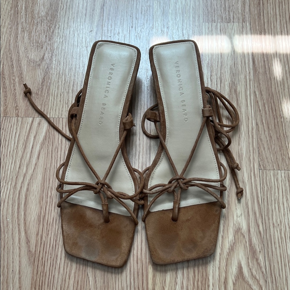 Veronica Beard Suede Foley Strappy Sandals Sz 8